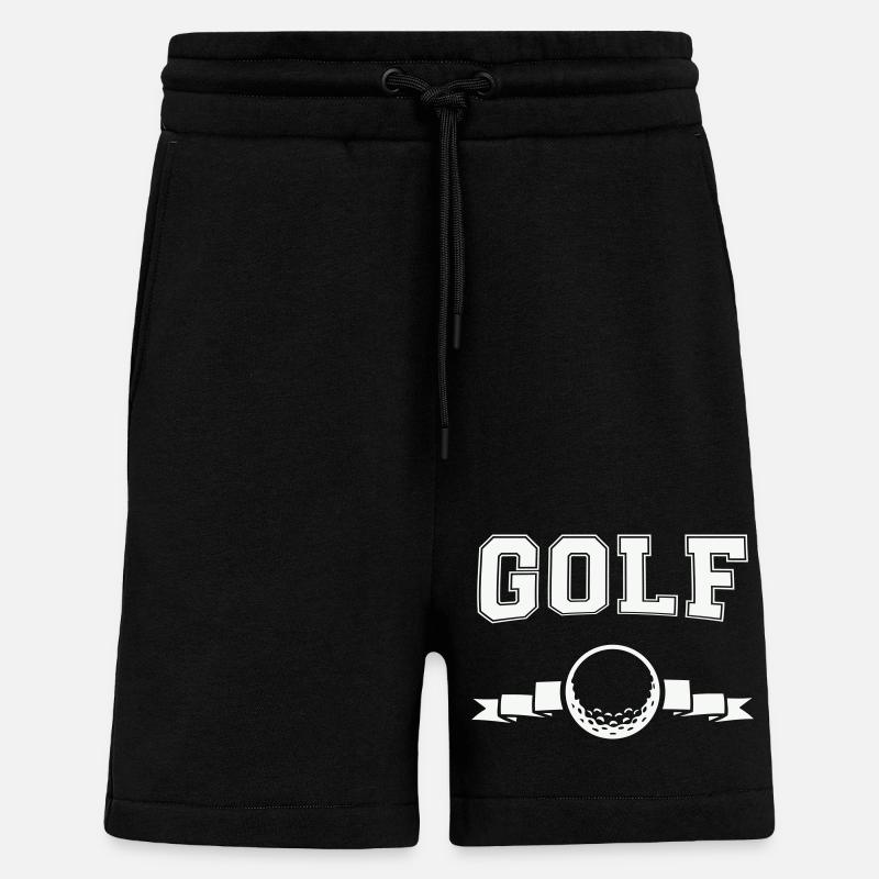 Golf Logo - Short bio décontracté fabriqué en UE - SOLID BLACK