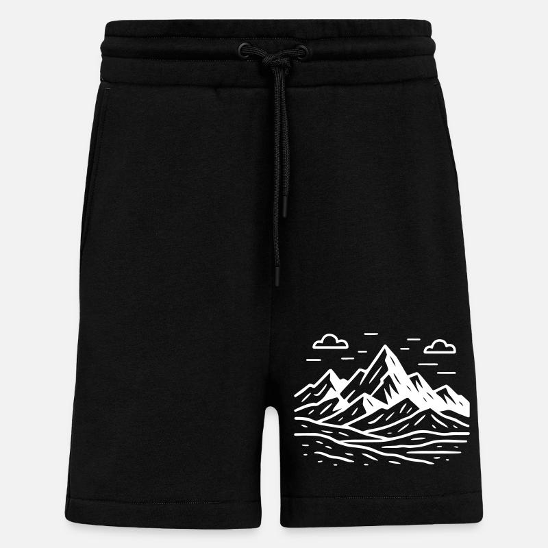 Berg Landschaft - Shorts - made by SPREAD - SOLID BLACK