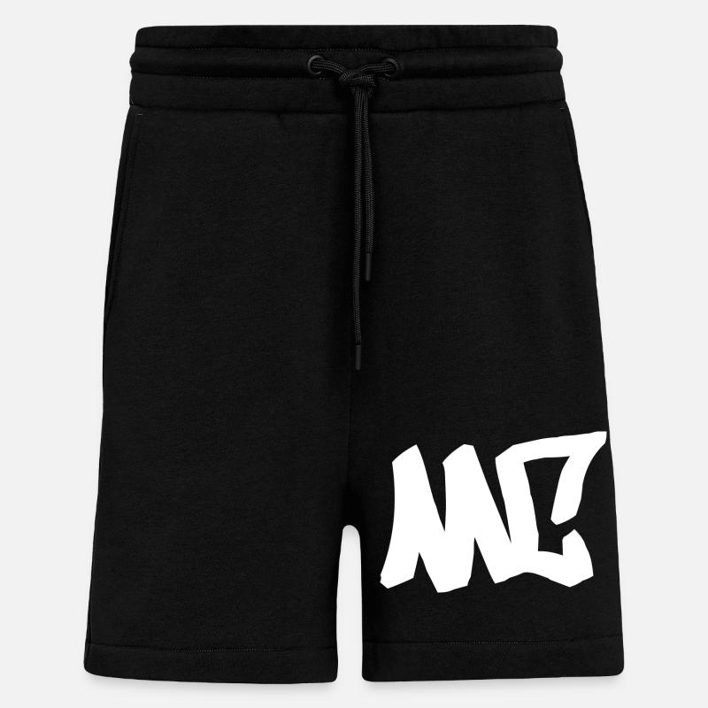 MC - Hip Hop, Rap, Graffiti - Short bio décontracté fabriqué en UE - SOLID BLACK