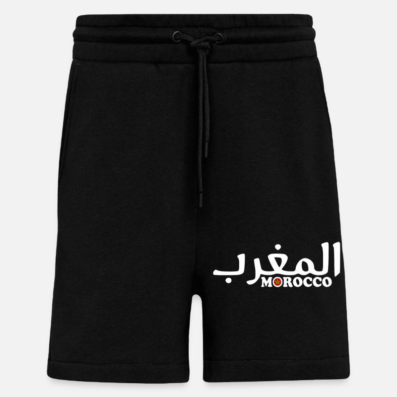Le maroc - Short bio décontracté fabriqué en UE - SOLID BLACK
