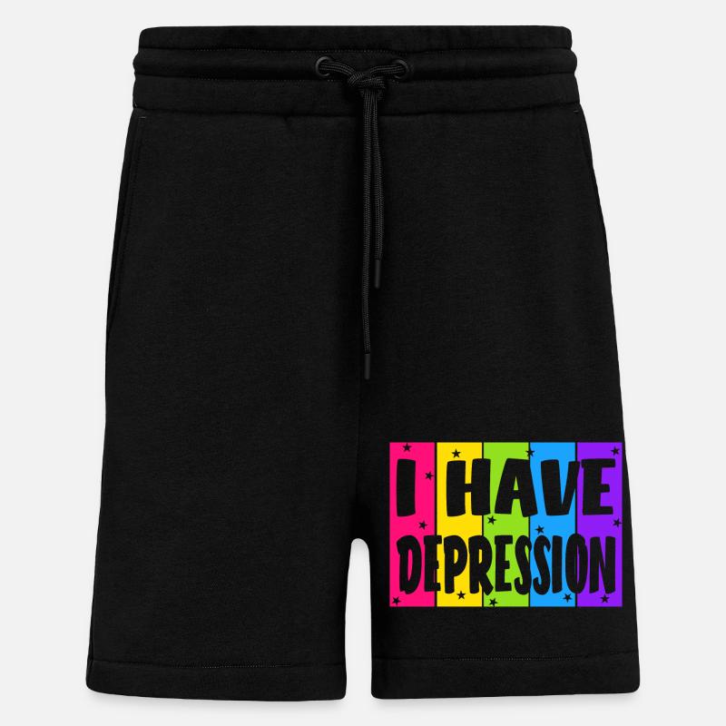 Ich habe Depressionen - Shorts - made by SPREAD - SOLID BLACK