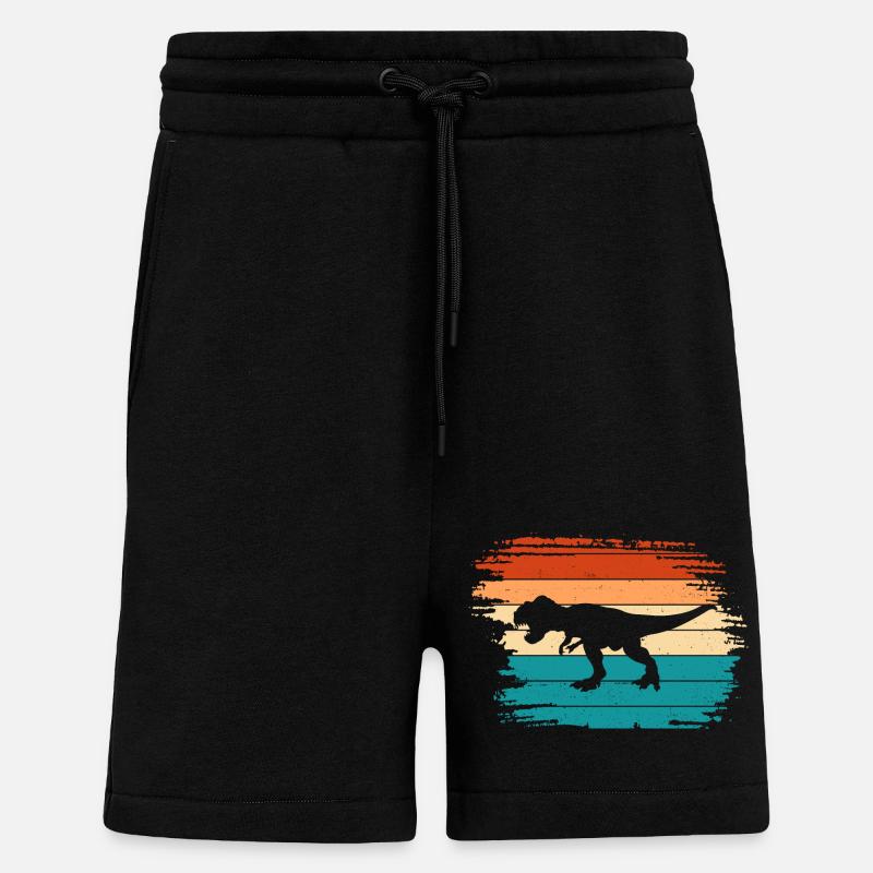 T Rex Dino Dinosaurier - Shorts - made by SPREAD - SOLID BLACK
