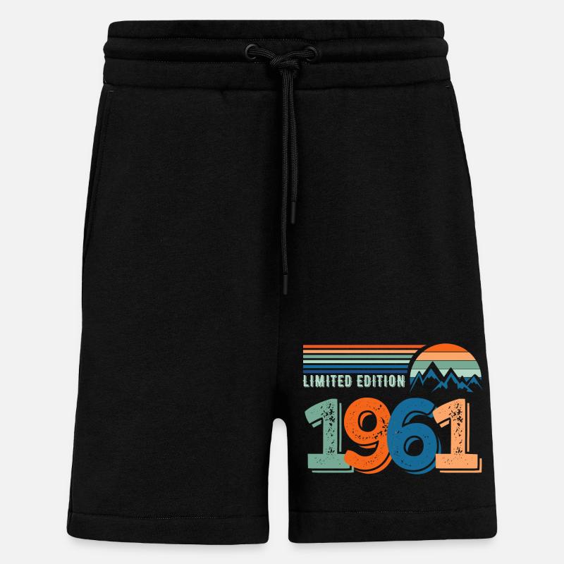 Limited edition 1961 - Short bio décontracté fabriqué en UE - SOLID BLACK