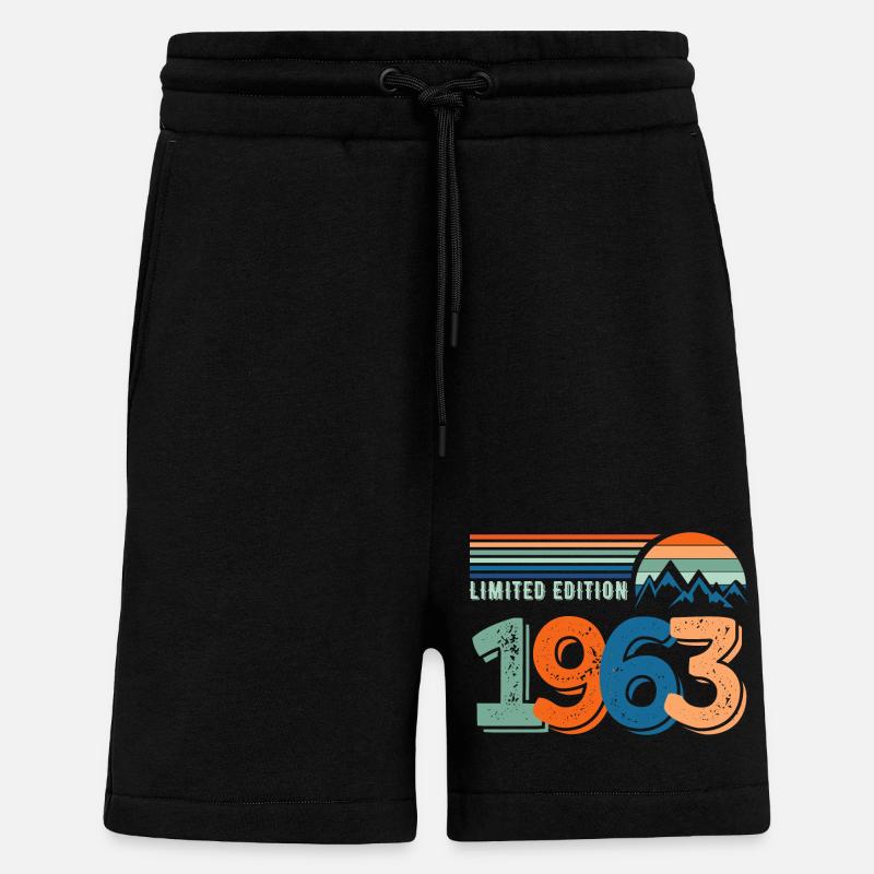 Limited edition 1963 - Short bio décontracté fabriqué en UE - SOLID BLACK