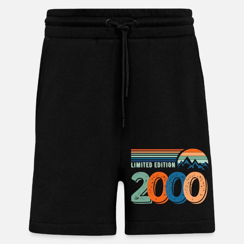Limited edition 2000 - Short bio décontracté fabriqué en UE - SOLID BLACK