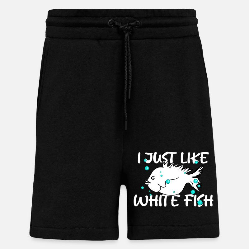 Citation de White Fish - Short bio décontracté fabriqué en UE - SOLID BLACK