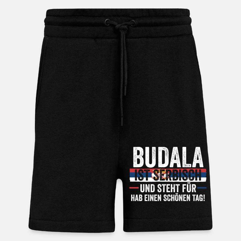 Serbe Serbe Serbie - Short bio décontracté fabriqué en UE - SOLID BLACK