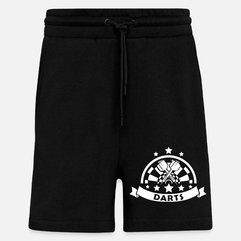 fléchettes - Short bio décontracté fabriqué en UE - SOLID BLACK