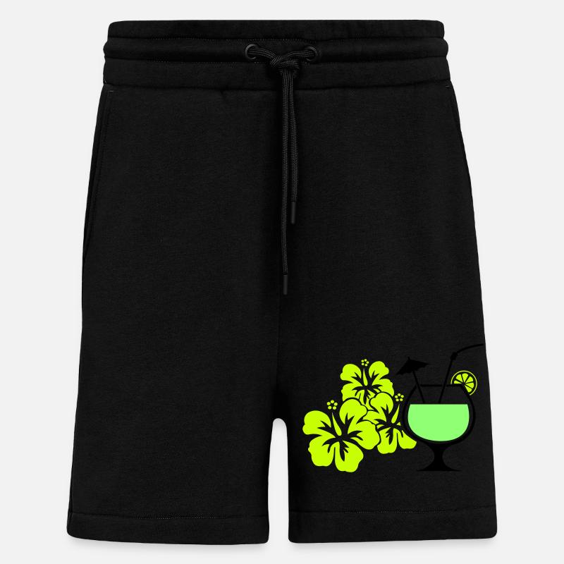 hawaii blumen - Shorts - made by SPREAD - SOLID BLACK