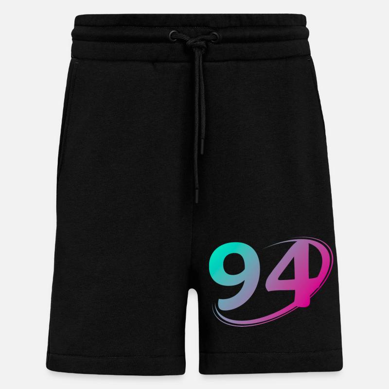 Nummer 94 mehrfarbig - Shorts - made by SPREAD - SOLID BLACK