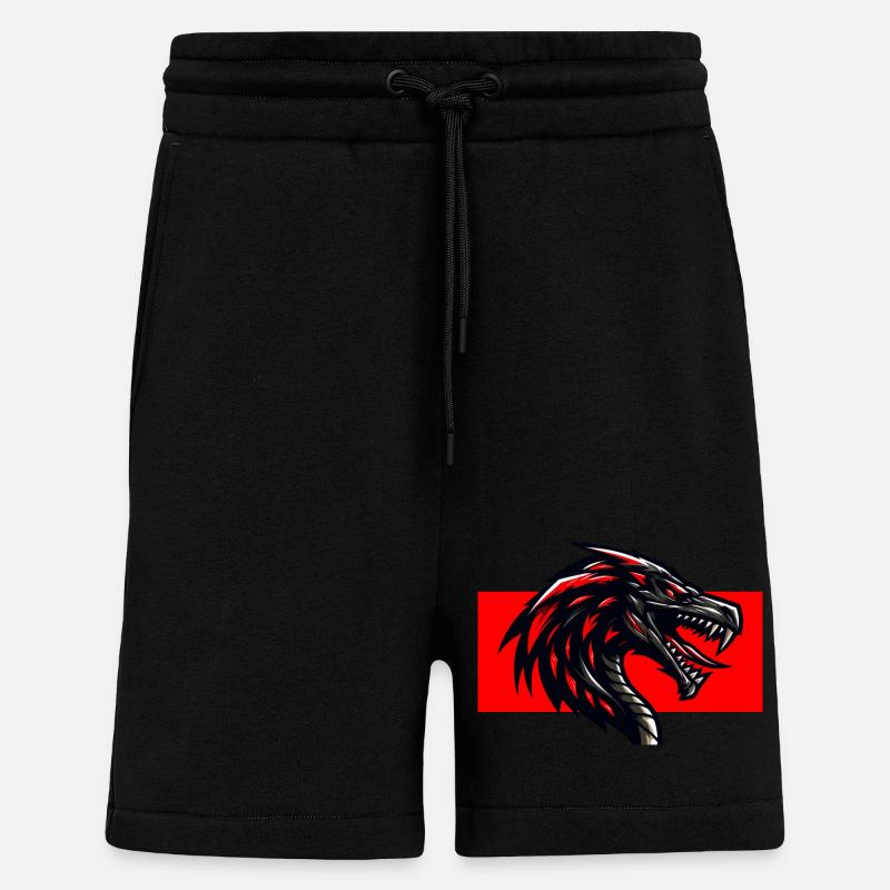 Roter Drache - Shorts - made by SPREAD - SOLID BLACK