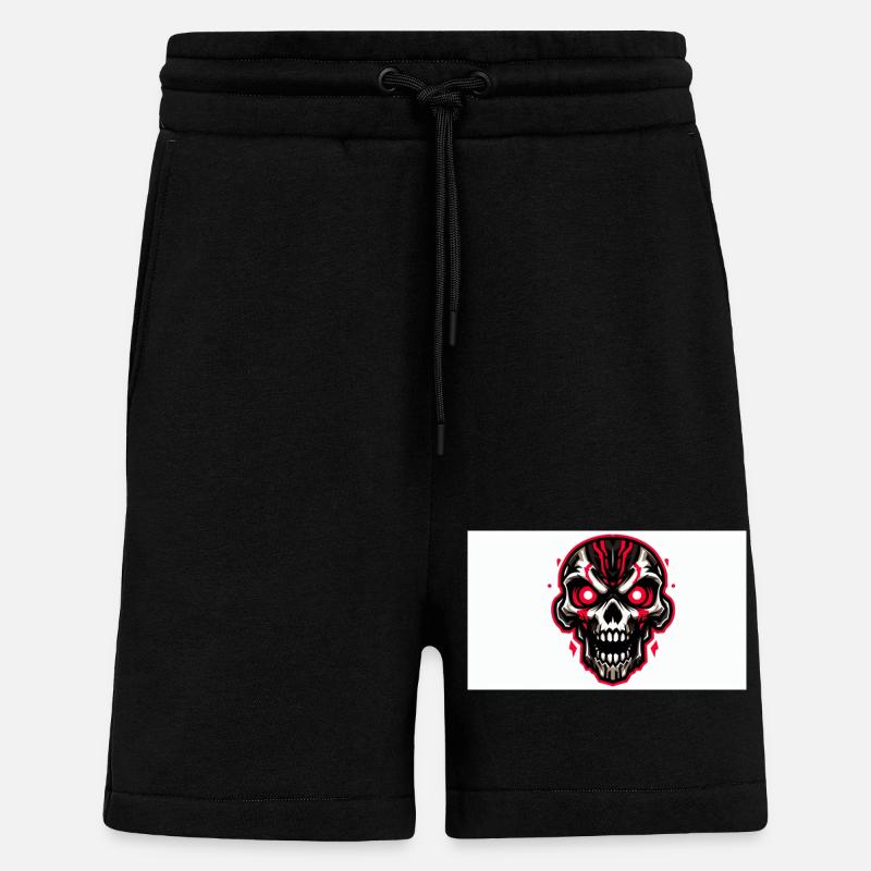 Animierter Schädel - Shorts - made by SPREAD - SOLID BLACK
