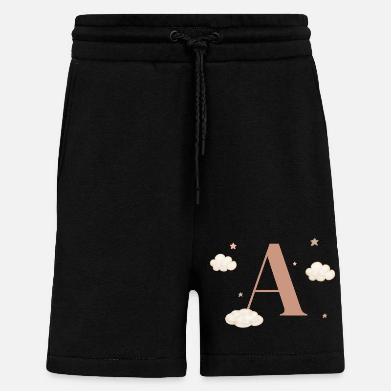 Buchstabe an Sternenwolken - Shorts - made by SPREAD - SOLID BLACK