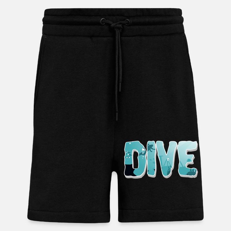 Plongeurs - Short bio décontracté fabriqué en UE - SOLID BLACK