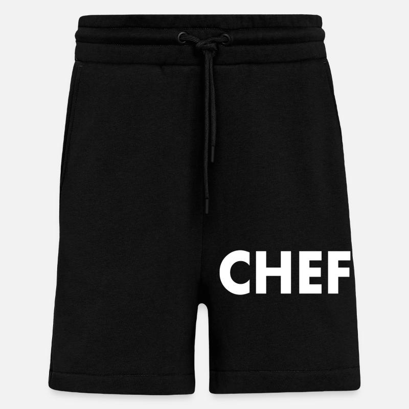 Chef - Short bio décontracté fabriqué en UE - SOLID BLACK