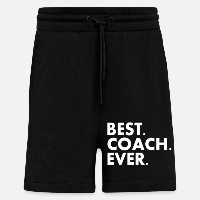 Best coach ever - Short bio décontracté fabriqué en UE - SOLID BLACK