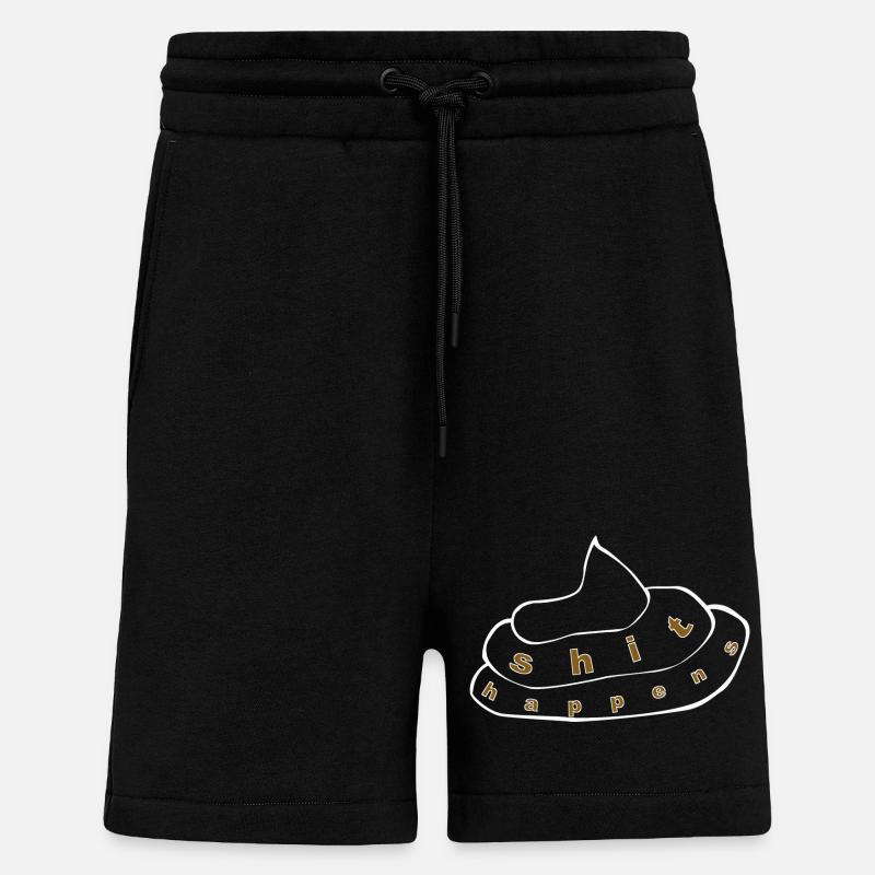 succede la merda 1 - Pantaloncini ecologici casual Made in UE - SOLID BLACK