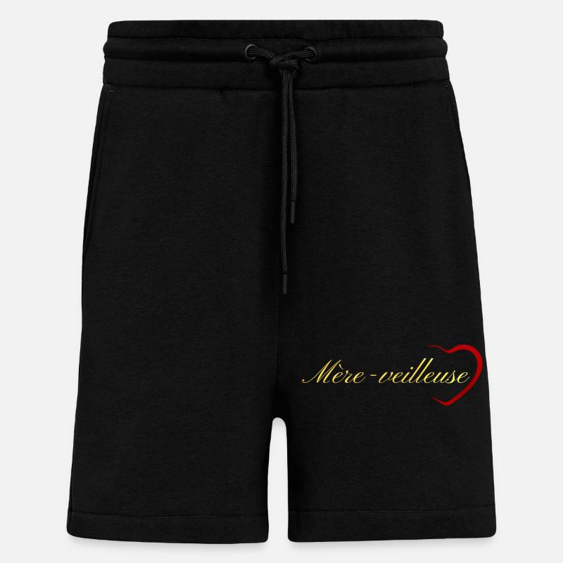 Mère veilleuse - Short bio décontracté fabriqué en UE - SOLID BLACK