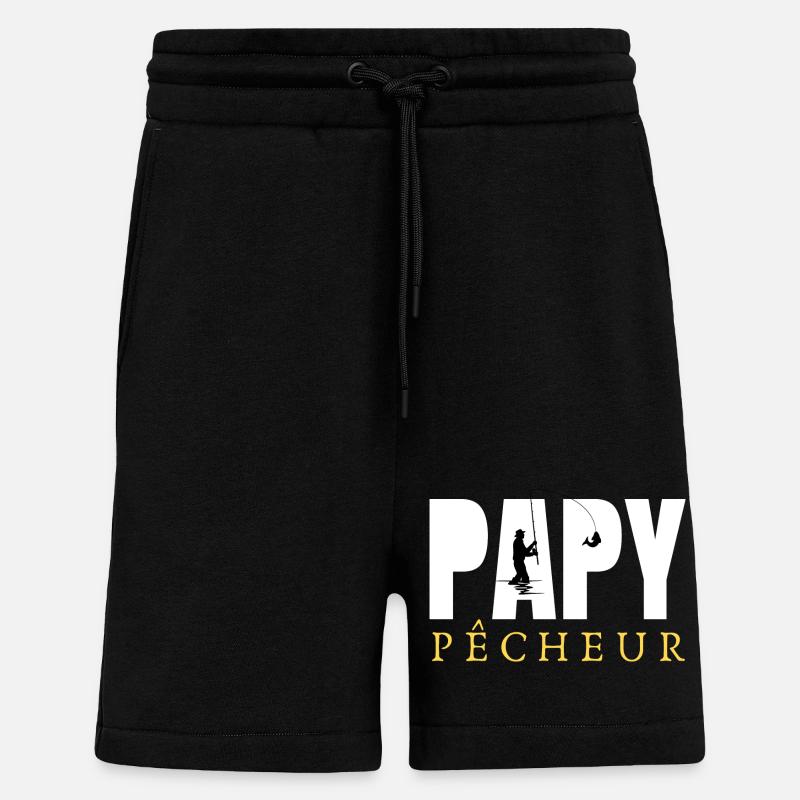 PAPY PÊCHEUR 1 - Short bio décontracté fabriqué en UE - SOLID BLACK
