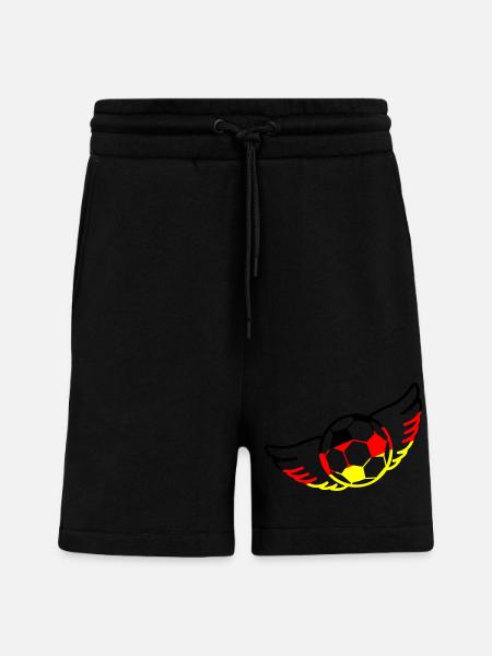 fußball deutschland - Shorts - made by SPREAD - SOLID BLACK