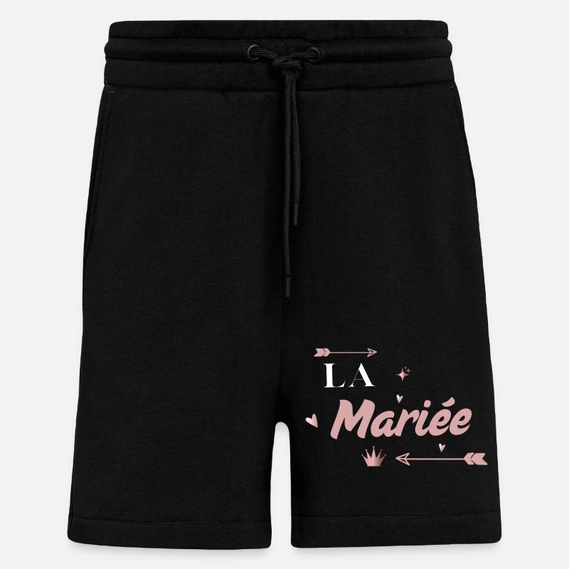 la mariée rose flèche - Short bio décontracté fabriqué en UE - SOLID BLACK
