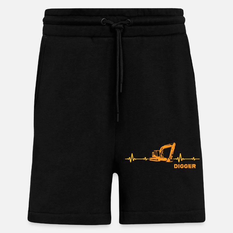 Baggerfahrer digger-memes baggern Bagger - Shorts - made by SPREAD - SOLID BLACK
