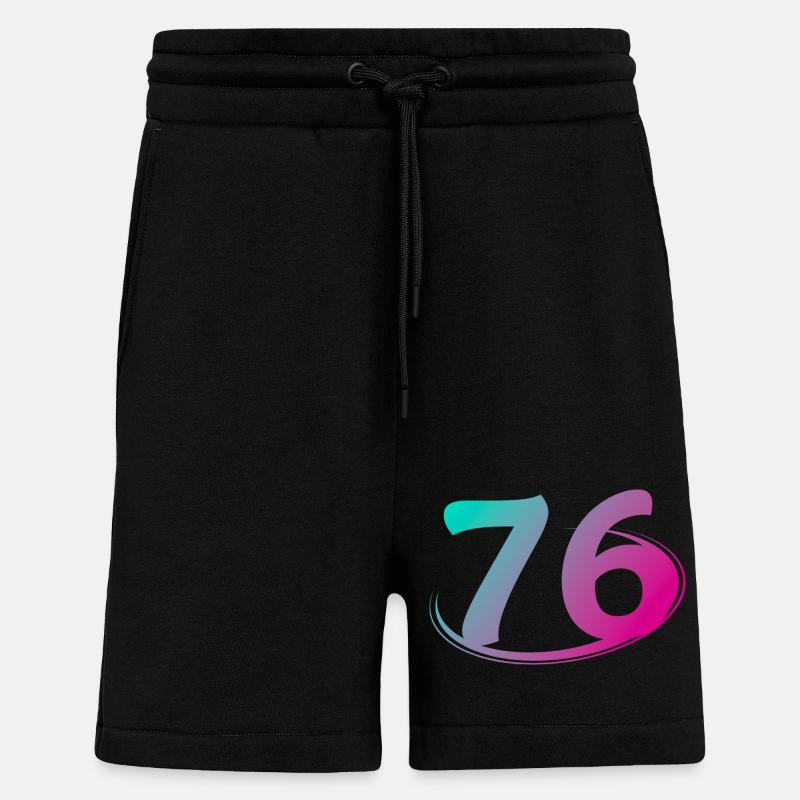Nummer 76 mehrfarbig - Shorts - made by SPREAD - SOLID BLACK
