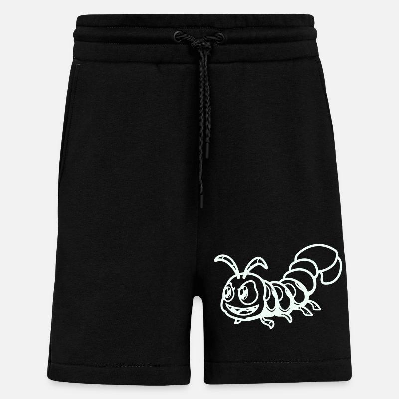 tausendfüßler comic - Shorts - made by SPREAD - SOLID BLACK