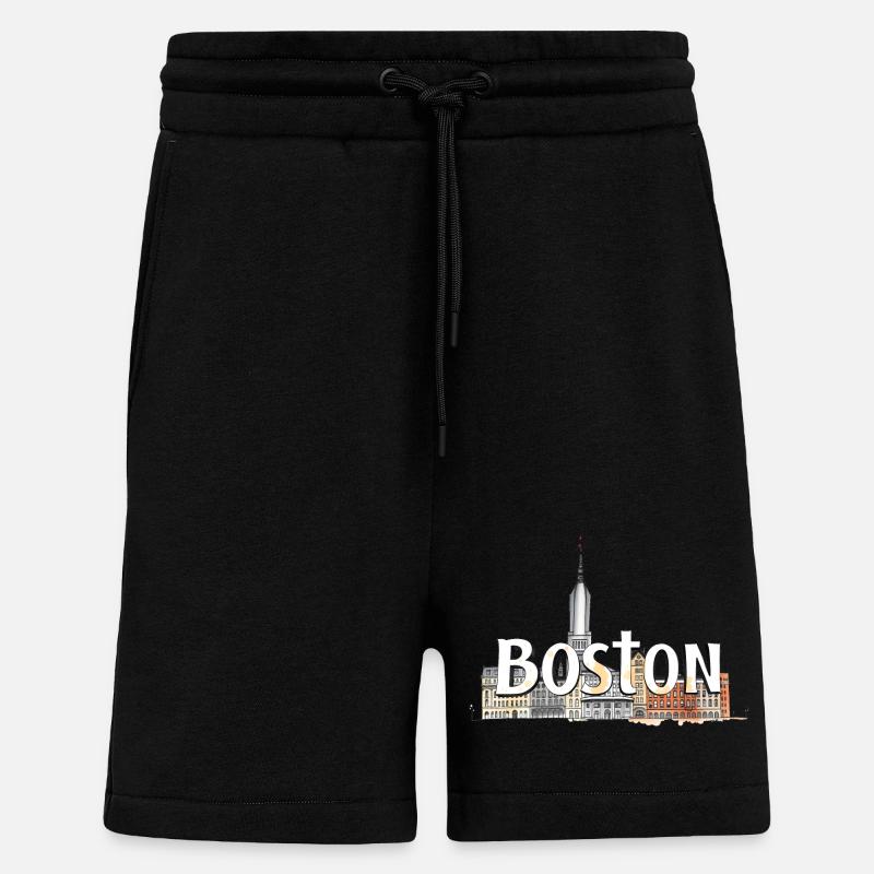 Boston USA Geschenkidee - Shorts - made by SPREAD - SOLID BLACK