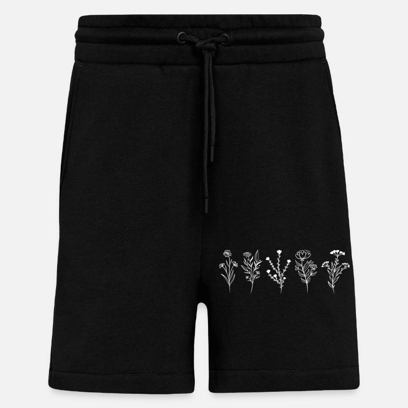 Wildblumen - Geschenkidee - Shorts - made by SPREAD - SOLID BLACK