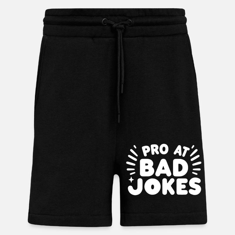 Pro des mauvaises blagues - Short bio décontracté fabriqué en UE - SOLID BLACK