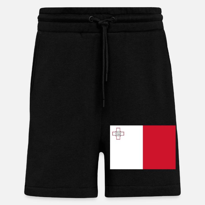 Malte - Short bio décontracté fabriqué en UE - SOLID BLACK
