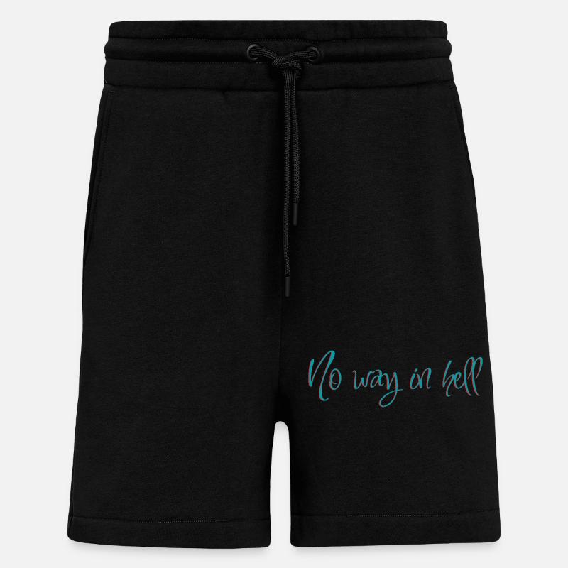 Pas question d’aller en enfer - Short bio décontracté fabriqué en UE - SOLID BLACK