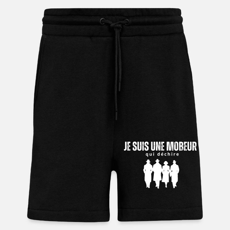 mobeur qui déchire - Short bio décontracté fabriqué en UE - SOLID BLACK