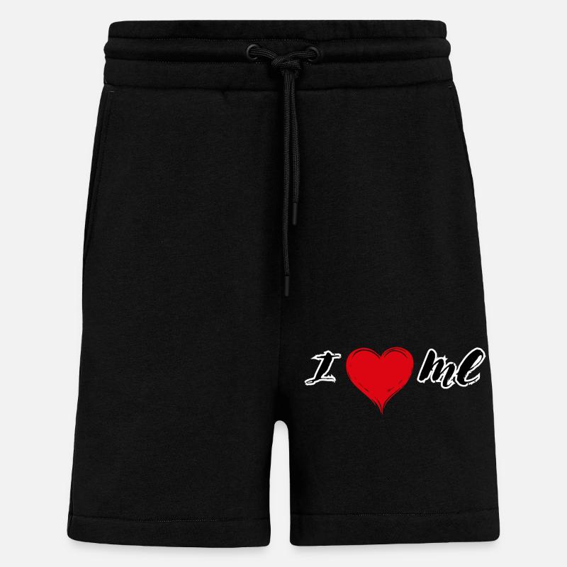 Je m’aime - Short bio décontracté fabriqué en UE - SOLID BLACK