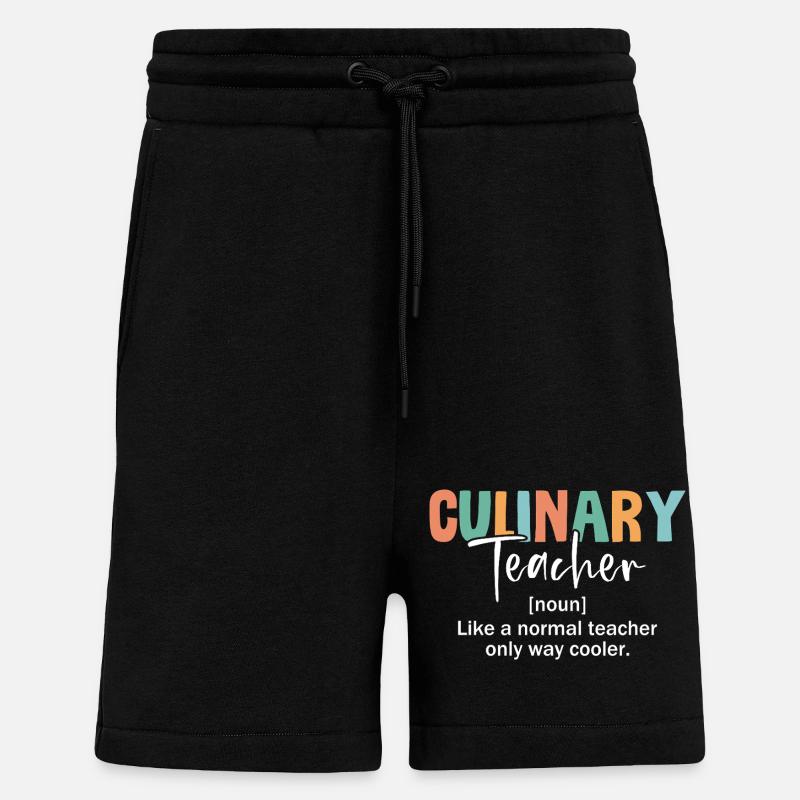 Coole Kulinarik-Lehrkraft Definition - Shorts - made by SPREAD - SOLID BLACK
