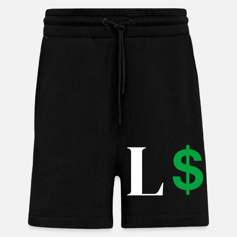 Buchstabe l Dollar - Shorts - made by SPREAD - SOLID BLACK