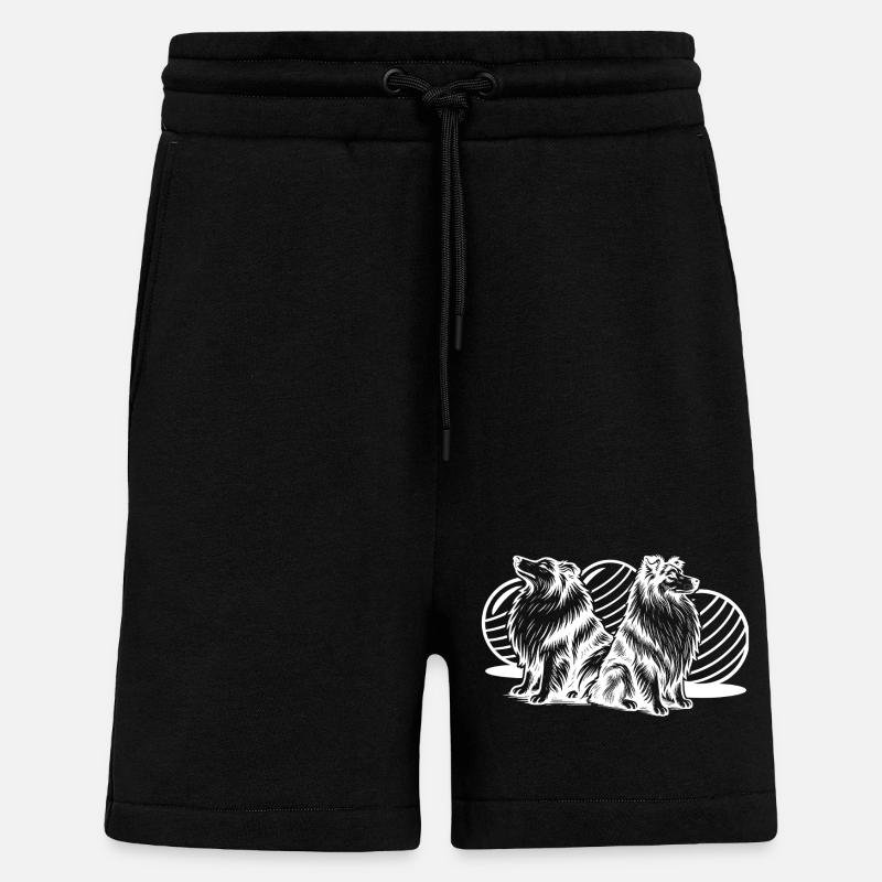 Driftball (blanc) - Short bio décontracté fabriqué en UE - SOLID BLACK