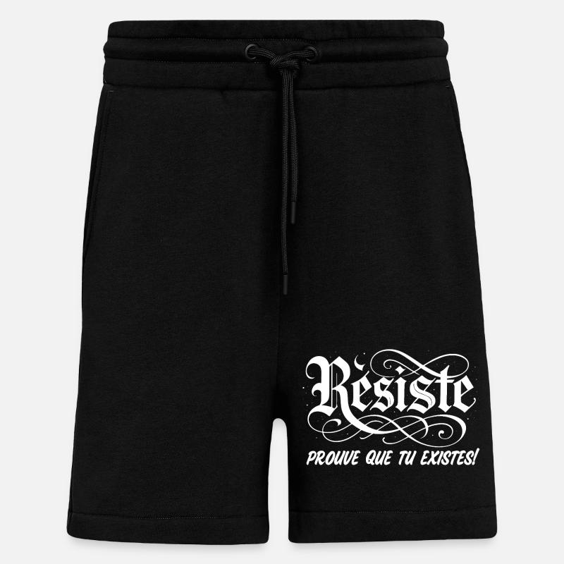Resist, prove that you exist! - Shorts - made by SPREAD - SOLID BLACK