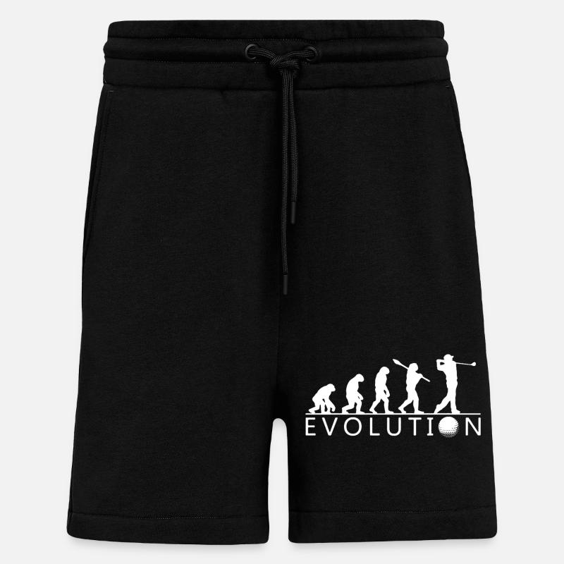 Evolution Of Golf - Shorts - made by SPREAD - SOLID BLACK