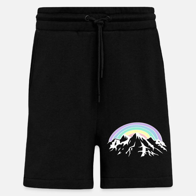 Rainbows and mountains - Shorts - made by SPREAD - SOLID BLACK