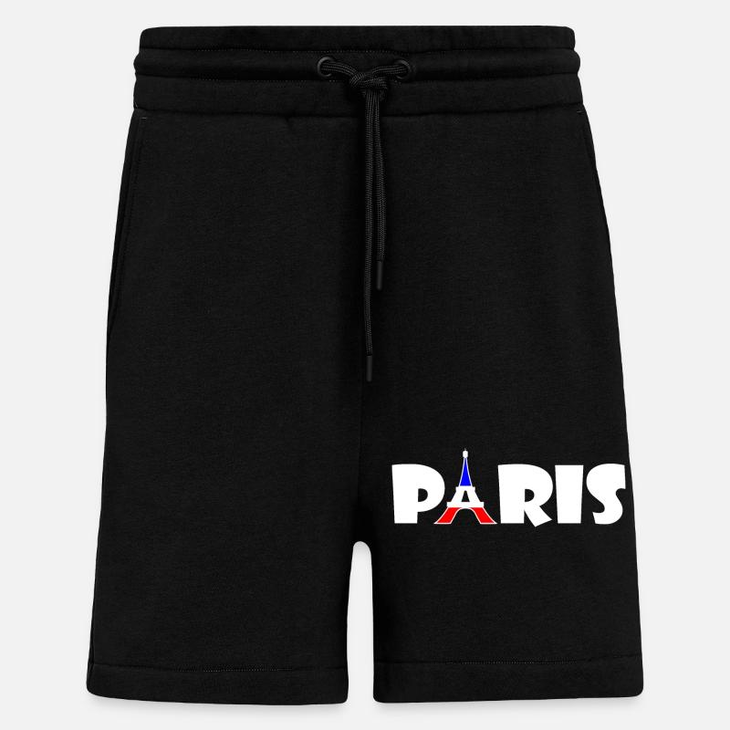 Paris - Short bio décontracté fabriqué en UE - SOLID BLACK