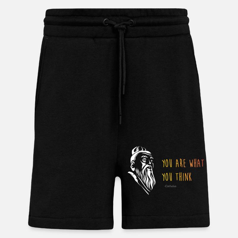 Confucianisme Proverbes de Confucius - Short bio décontracté fabriqué en UE - SOLID BLACK