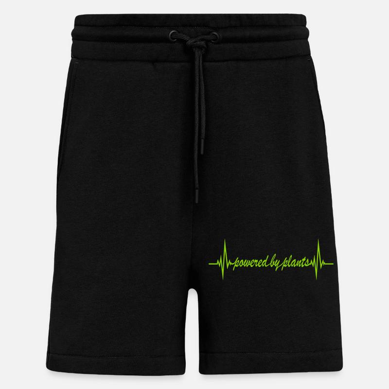 Propulsé par des plantes - Short bio décontracté fabriqué en UE - SOLID BLACK