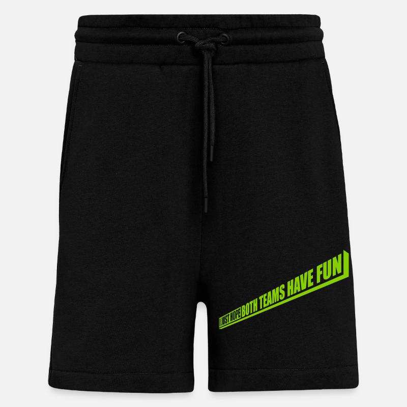 Les deux équipes s’amusent - Short bio décontracté fabriqué en UE - SOLID BLACK