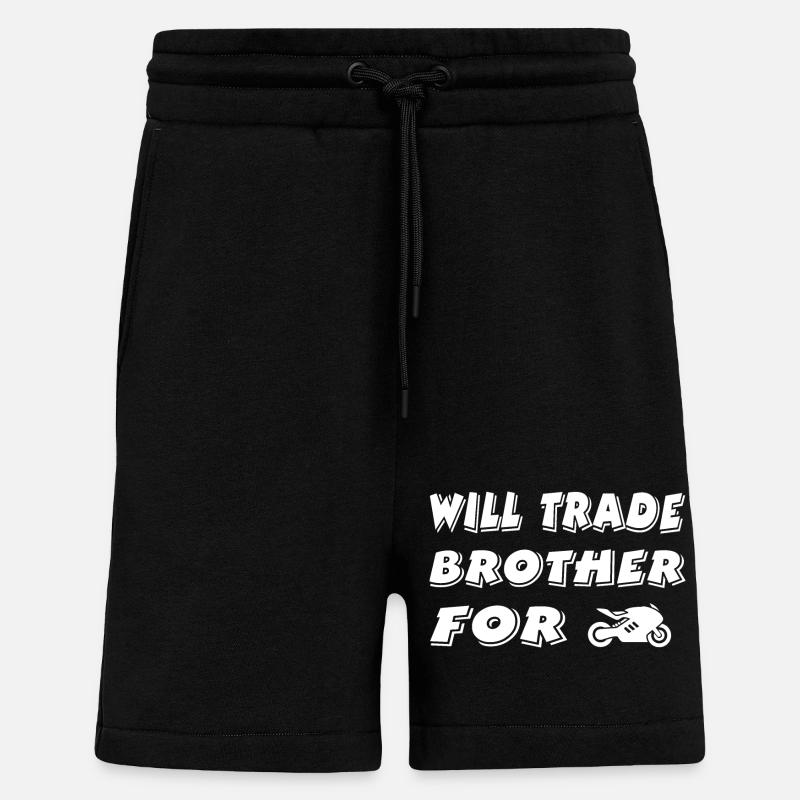 Motocyclette - Short bio décontracté fabriqué en UE - SOLID BLACK
