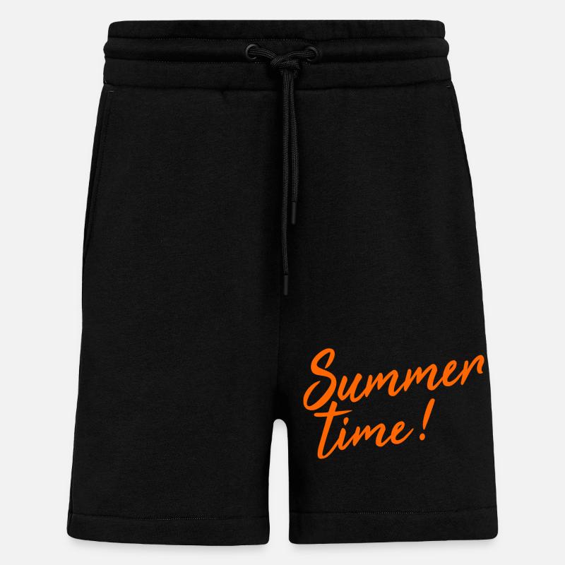 Heure d'été! - Short bio décontracté fabriqué en UE - SOLID BLACK