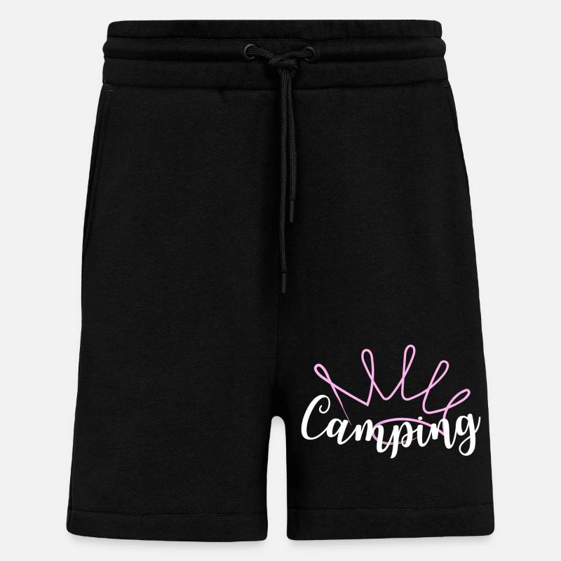 Camping Queen Krone - Short bio décontracté fabriqué en UE - SOLID BLACK