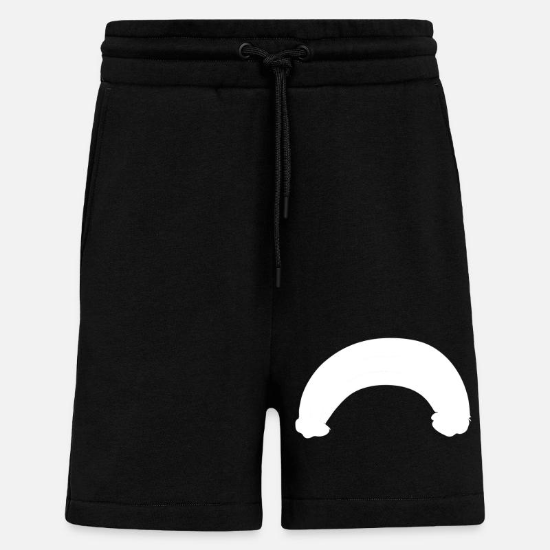 Ligne d’icône d’arc - Short bio décontracté fabriqué en UE - SOLID BLACK