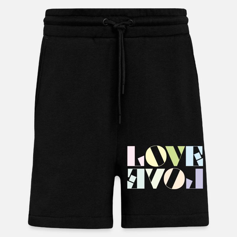 LOVE - Shorts - made by SPREAD - SOLID BLACK